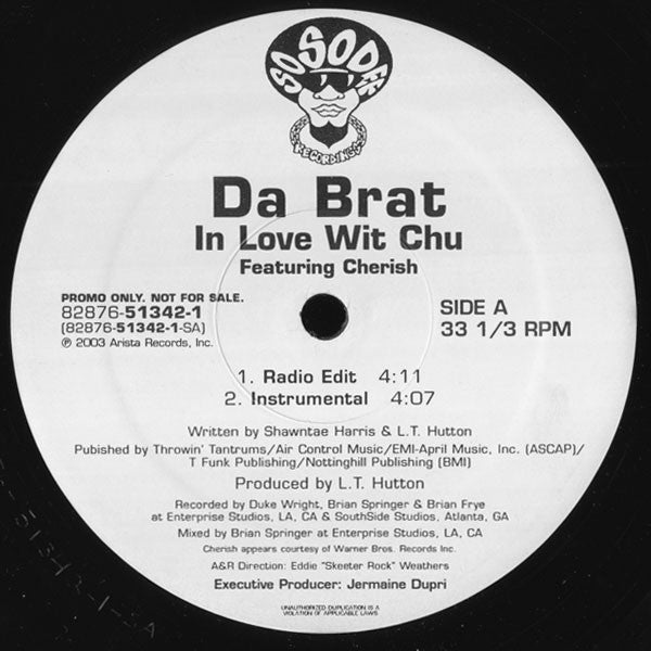 Da Brat - In Love Wit Chu - Used Vinyl Record 12"