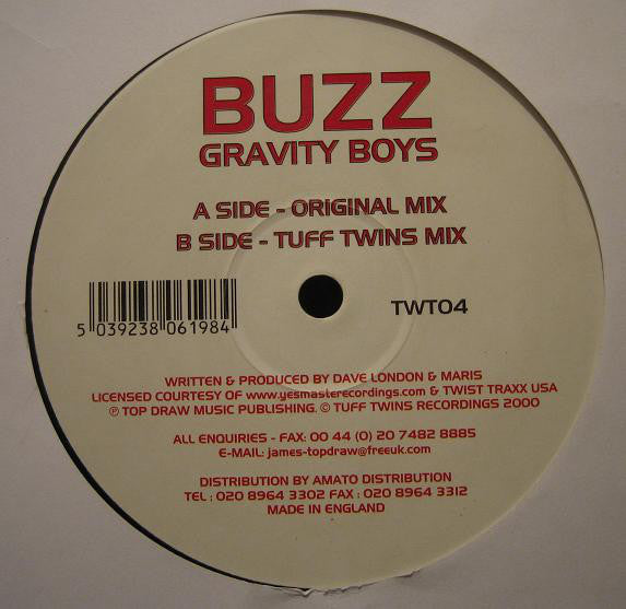 Gravity Boys - Buzz - Used Vinyl Record 12"