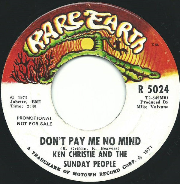 Ken Christie And The - Don't Pay Me No Mind - Used Vinyl Reco