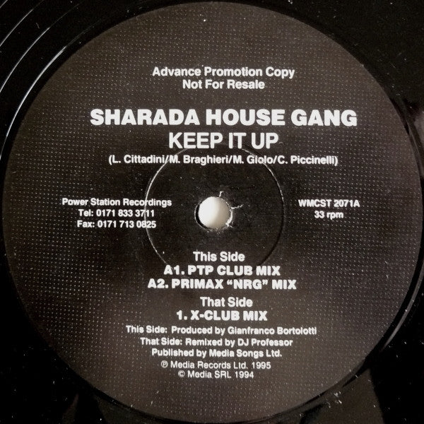 Sharada House Gang - Keep It Up - Used Vinyl Record 12"