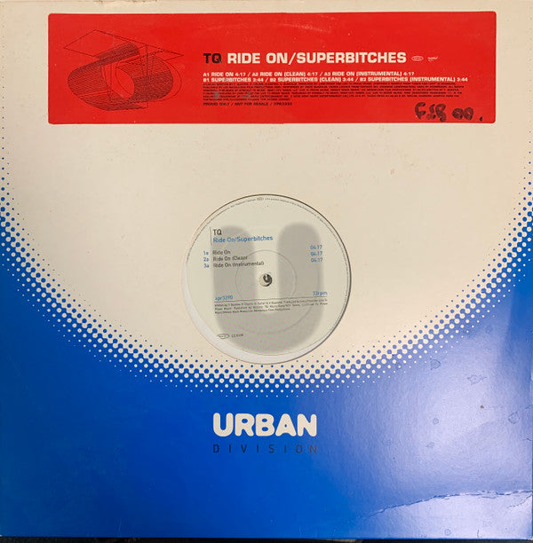 TQ - Ride On/Superbitches - Used Vinyl Record 12"