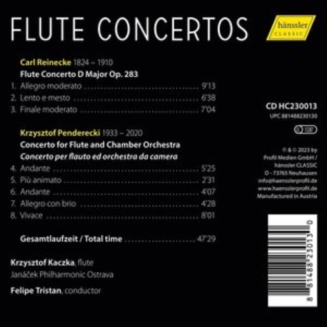 JANACEK PHILHARMONIC - CARL REINECKE  KRZYSZTOF PENDE - CD