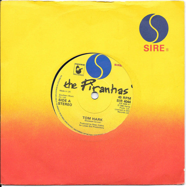 Piranhas - Tom Hark - Used Vinyl Record 7"