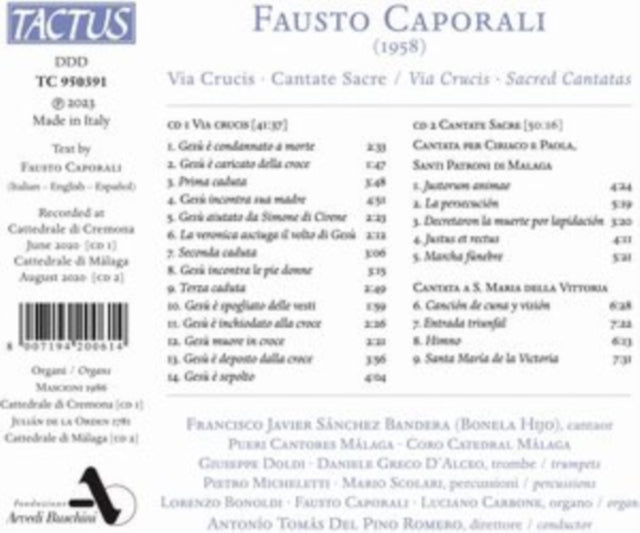 CORO CATEDRAL MALAGA - CAPORALIVIA CRUCIS/CANTATE - CD