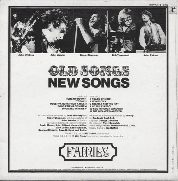 Family - Old Songs, New Songs - Used Vinyl Record