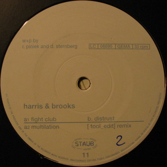 Harris and Brooks - Fight Club - Used Vinyl Record 12"