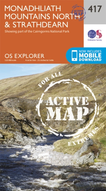 Ordnance Survey - Monadhliath Mountains North and Strathdearn : 417 -