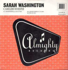 Sarah Washington - Careless Whisper - Used Vinyl Record 12"