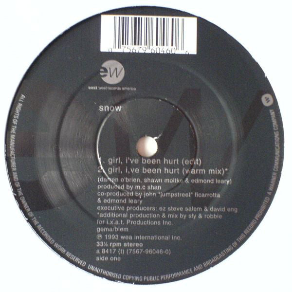 Snow - Girl, I've Been Hurt - Used Vinyl Record 12"