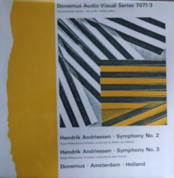Hendrik Andriessen - Symphony No. 2 / Symphony No. 3 - Used Vinyl Re