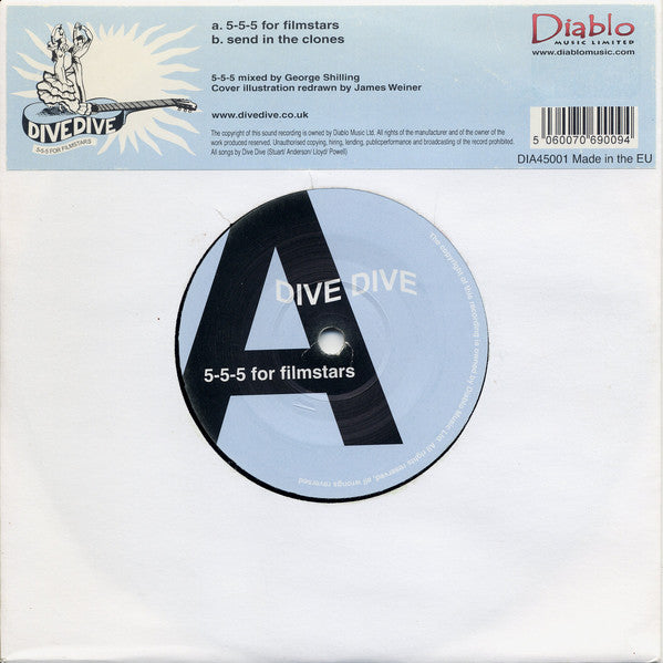 Dive Dive - 5-5-5 For Filmstars - Used Vinyl Record 7"