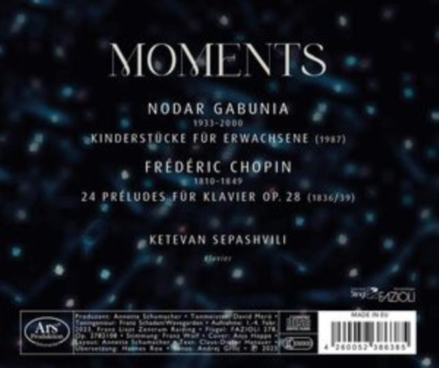 Ketevan Sepashvili - Chopin / Gabunia: Moments CD  RELEASE DATE 15/09/23