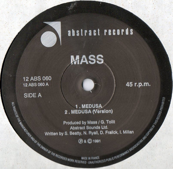Mass - Medusa - Used Vinyl Record 12"