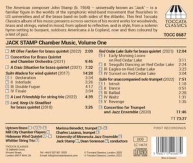 UPTOWN BRASS; MILL C - JACK STAMP CHAMBER MUSIC  VOL - CD
