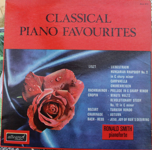 Ronald Smit - Classical Piano Favourites - Used Vinyl Record