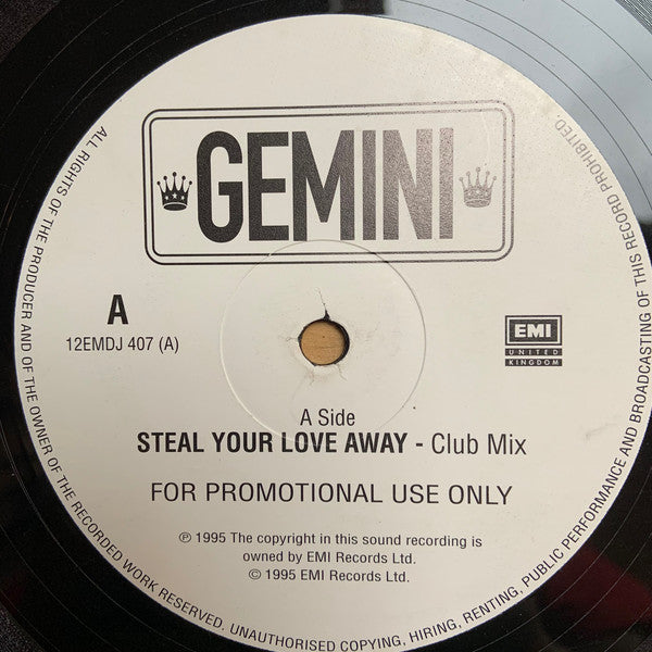 Gemini - Steal Your Love Away - Used Vinyl Record 12"