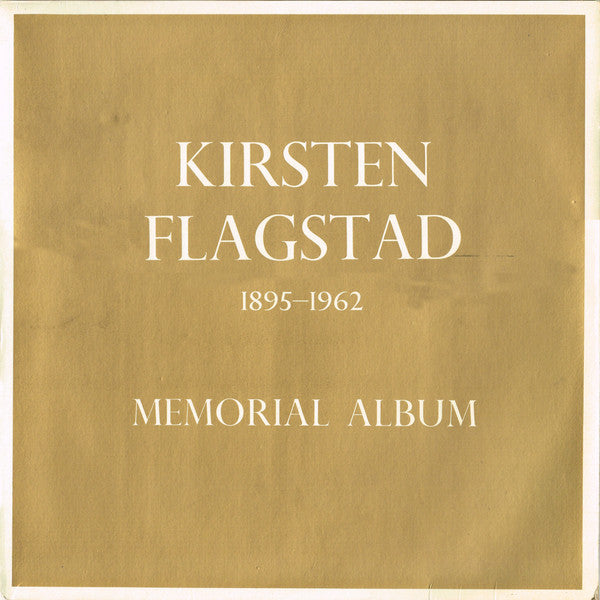 Kirsten Flagstad - Memorial Album - Used Vinyl Record