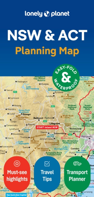 Lonely Planet - New South Wales & ACT Planning Map - New Sheet map