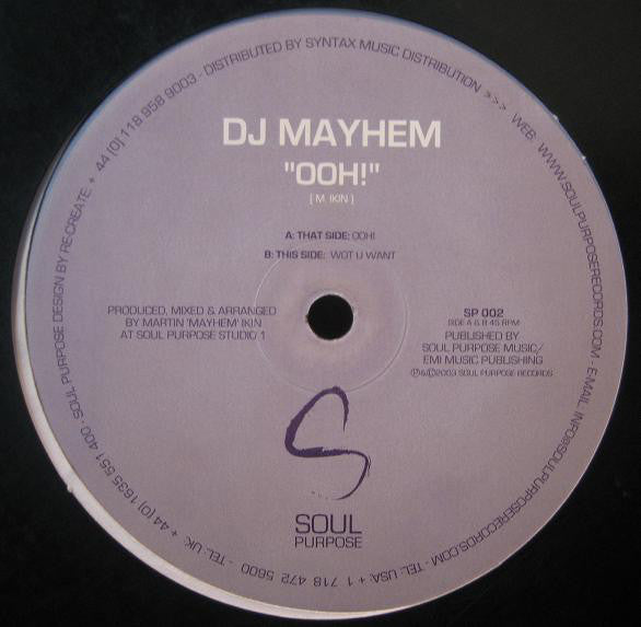 DJ Mayhem - Ooh! - Vinyl Record 12"