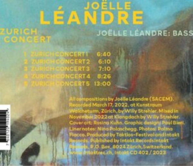 LEANDRE - ZURICH CONCERT - CD