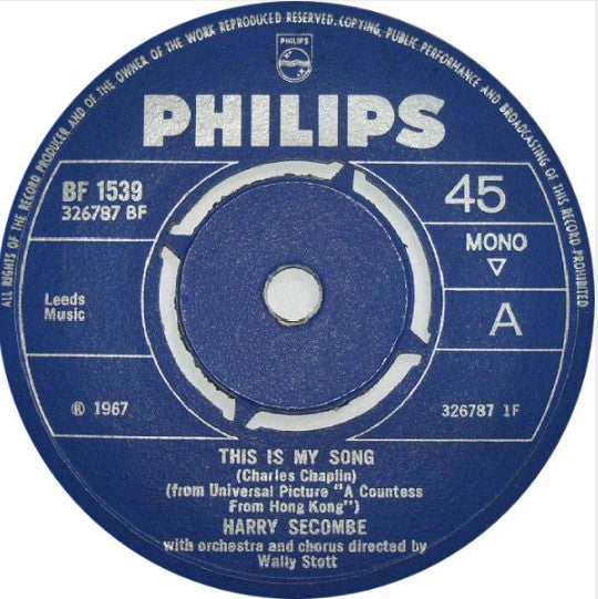 Harry Secombe - This Is My Song / Song Of The Valley - Used Vinyl Rec