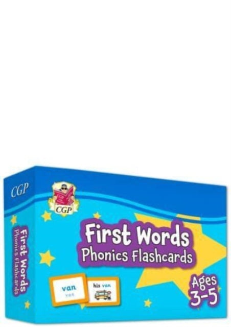 CGP Books - First Words Phonics Flashcards for Ages 3-5 - Hardback