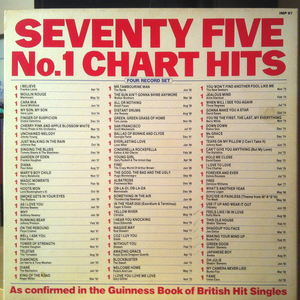 Various - Seventy Five No.1 Chart Hits - Used Vinyl Record