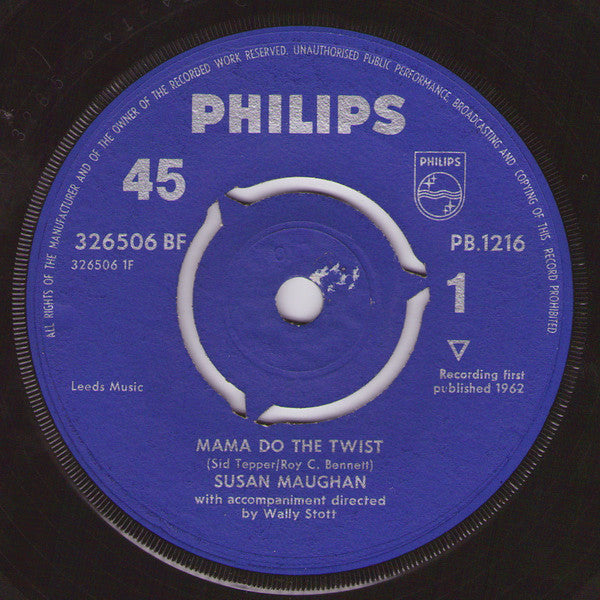 Susan Maughan - Mama Do The Twist - Used Vinyl Record 7"