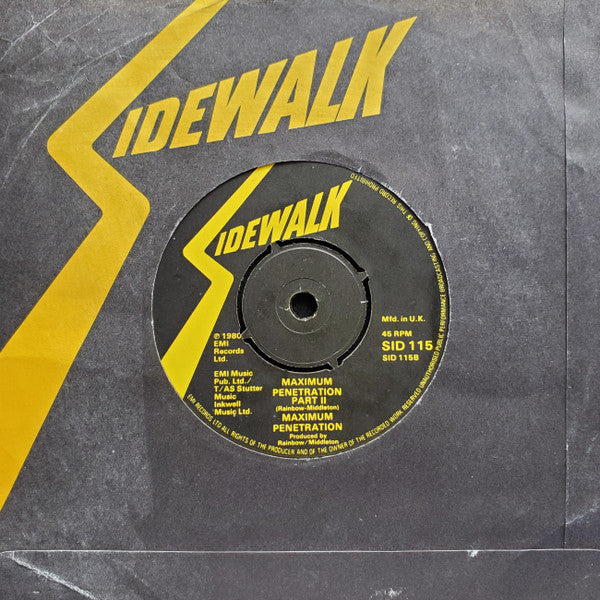 Maximum Penetration - Used Vinyl Record 7"