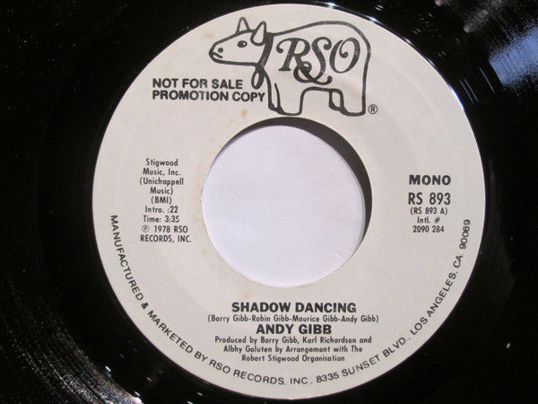 Andy Gibb - Shadow Dancing - Used Vinyl Record 7"