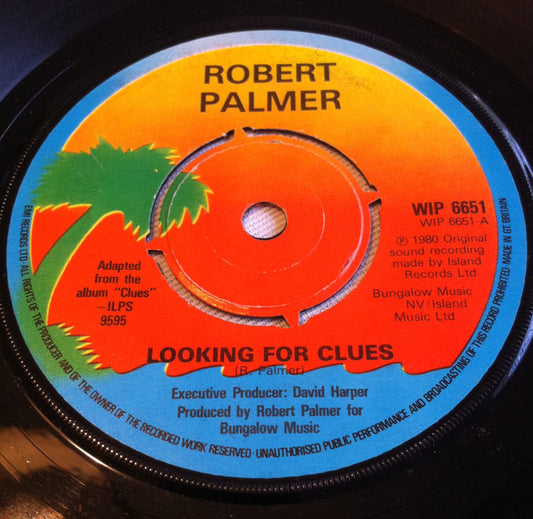 Robert Palmer - Looking For Clues - Used Vinyl Record 7"