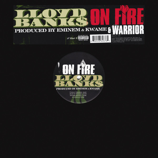 Lloyd Banks - On Fire / Warrior - Used Vinyl Record 12"