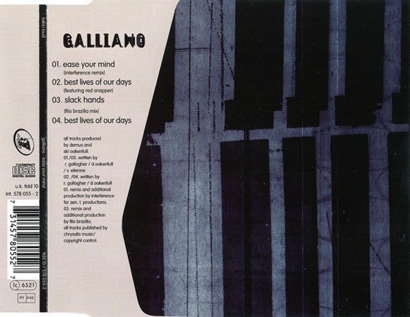 Galliano - Ease Your Mind - Used CD