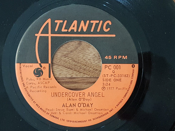 Alan O'Day - Undercover Angel - Used Vinyl Record 7"