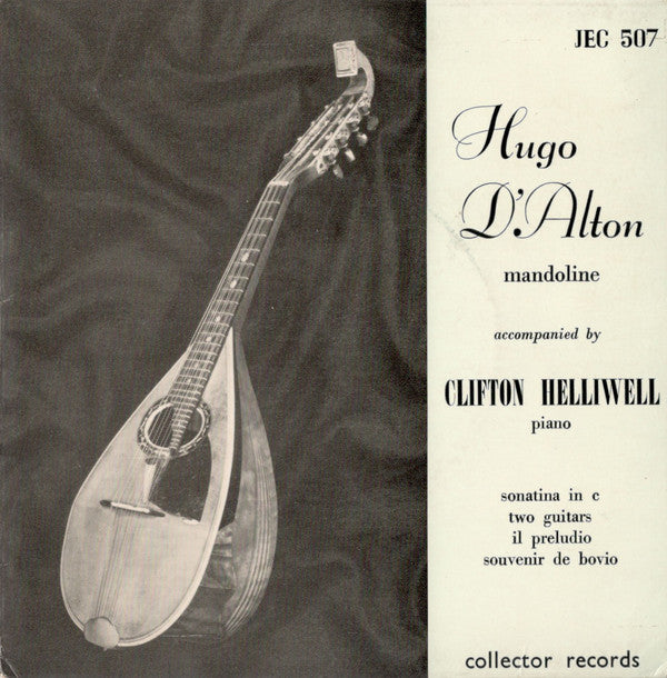 Hugo D'Alton - Mandoline Accompanied By  Piano - Used Vinyl Record 7
