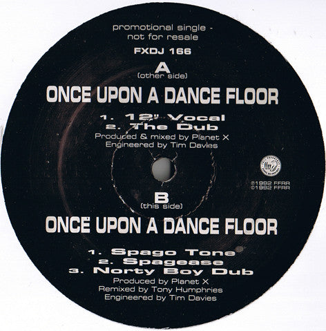 Planet X - Once Upon A Dancefloor - Used Vinyl Record 12"