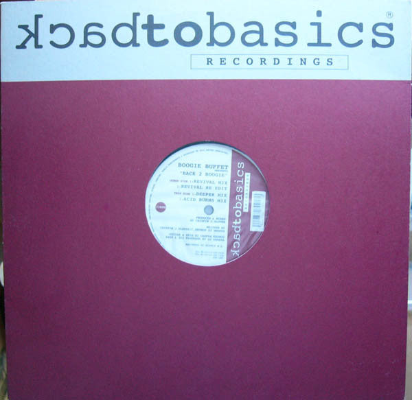 Boogie Buffet - Back 2 Boogie - Used Vinyl Record 12"