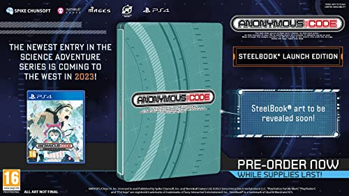 ANONYMOUS CODE STEELBOOK LE - New Playstation 4