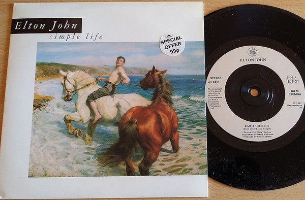 Elton John - Simple Life - Used Vinyl Record 7"