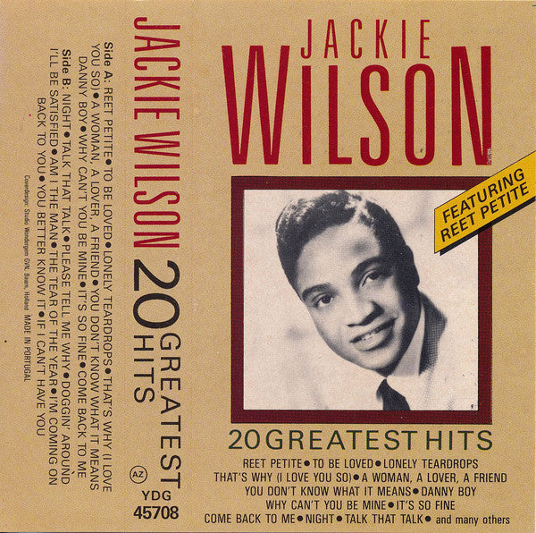 Jackie Wilson - 20 Greatest Hits - Used Cassette