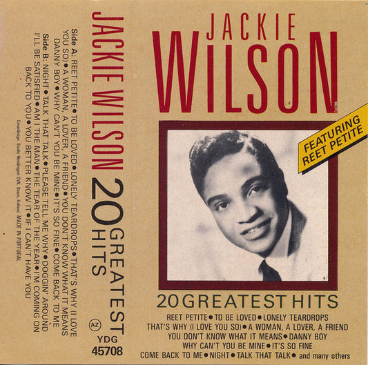 Jackie Wilson - 20 Greatest Hits - Used Cassette