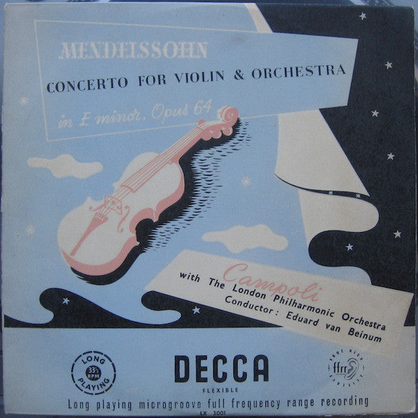 Alfredo Campoli - Concerto For Violin & Orchestra In E Minor, Opus 64