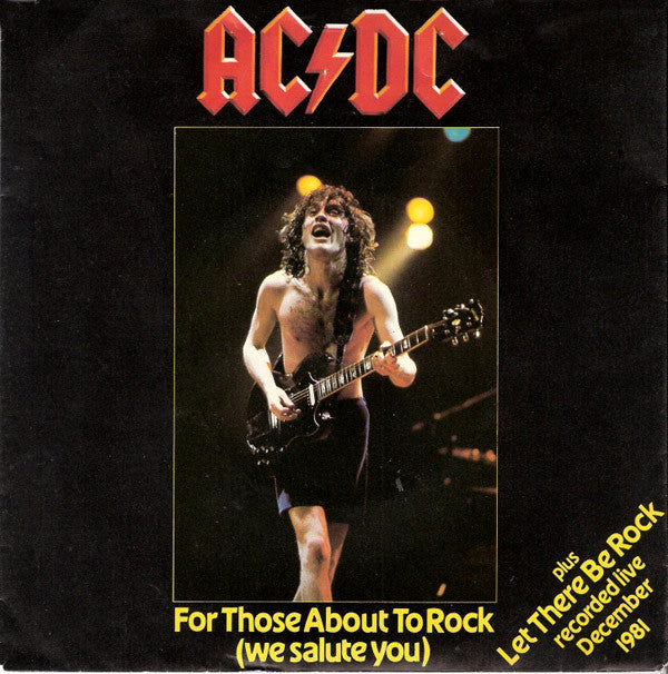 AC/DC - For Those About To Rock (We Salute You) - Used Vinyl Record 7"