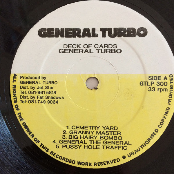 General Turbo - Deck Of Cards - Used Vinyl Record