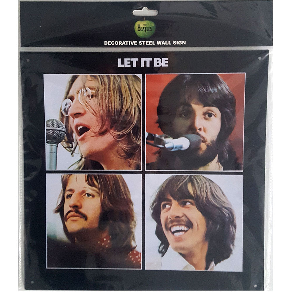 BEATLES - LET IT BE ALBUM COVER STEEL WALL SIGN - Binders & - One Size