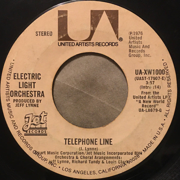 Electric Light Orche - Telephone Line - Used Vinyl Record 7"