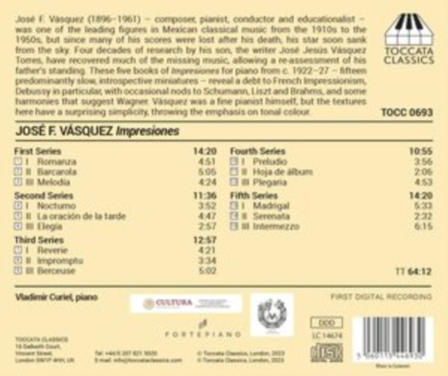 VLADIMIR CURIEL - JOSE F. VASQUEZ THE COMPLETE - CD