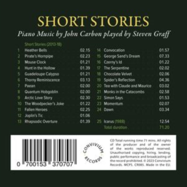 STEVEN GRAFF - CARBON - SHORT STORIES - CD