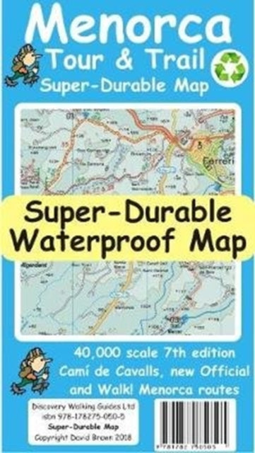 David Brawn - Menorca Tour & Trail Super-Durable Map (7th edition) - N