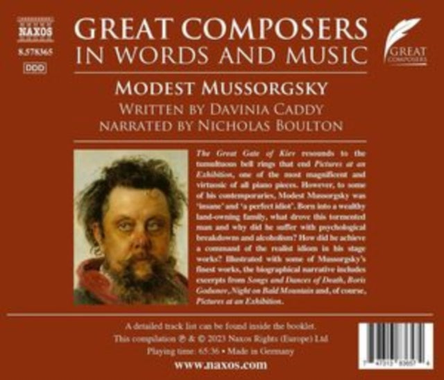 CADDY/NICHOLAS BOULT - MUSSORGSKY - GREAT COMPOSERS - CD